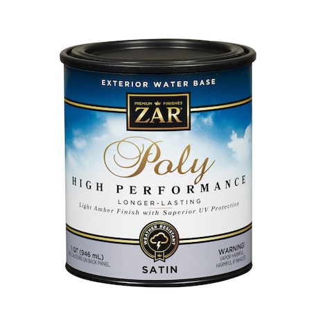 Zar ZAR Satin Light Amber Water-Based Polyurethane 1 qt 32712